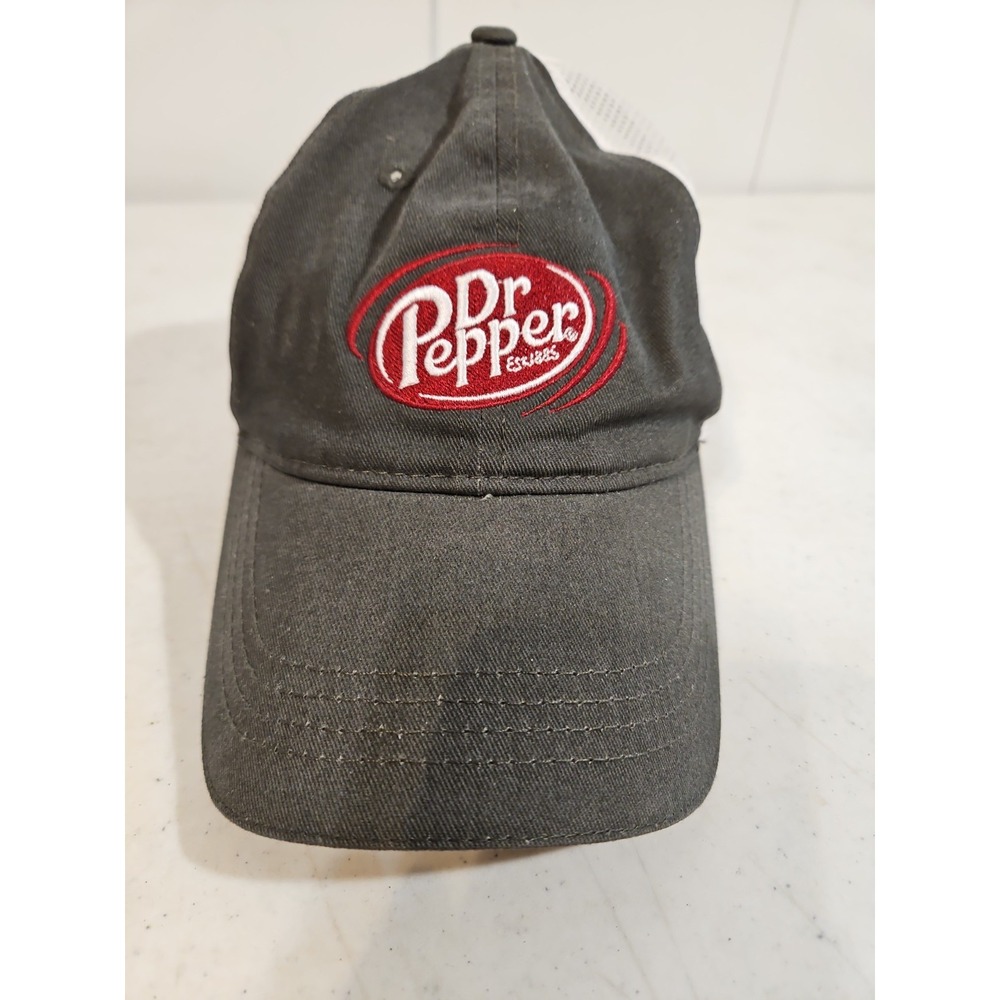 Dr Pepper Sonic Gray/white Hat Snapback Sonic Drive In Logo Net Cap
